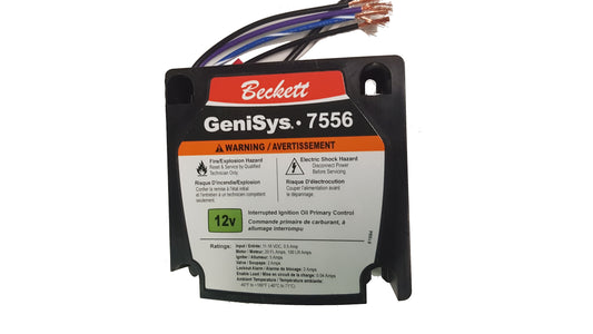 Beckett 7556A0000U GeniSys 7556A 12VDC Oil Burner Control 15 Second Lockout - hydrovacparts.ca