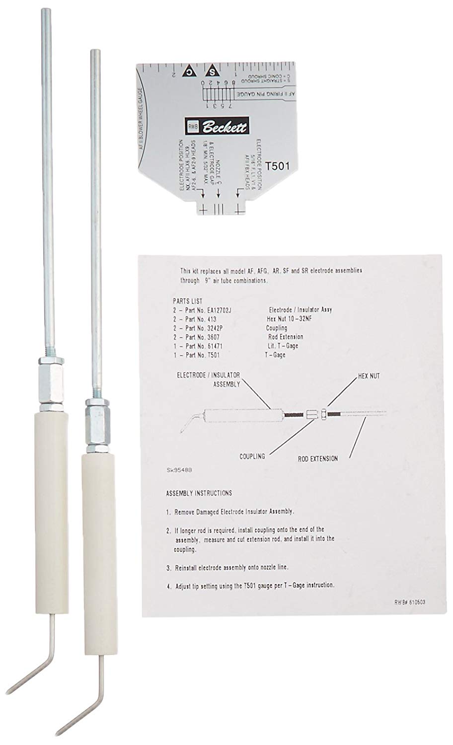 Electrode Insulator Assembly -Beckett 5780 - hydrovacparts.ca